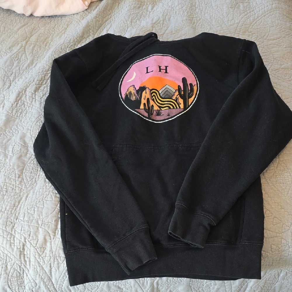 Black Graphic Women Sweater